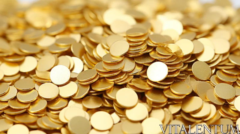 Opulent Gold Coin Pile AI Image