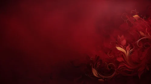 Red Floral Pattern Background - Elegant Design