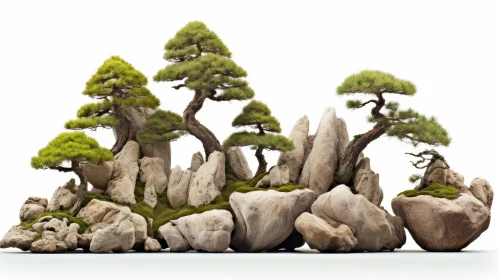 Tranquil Bonsai Trees Composition