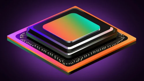 Colorful 3D CPU Rendering on Dark Background