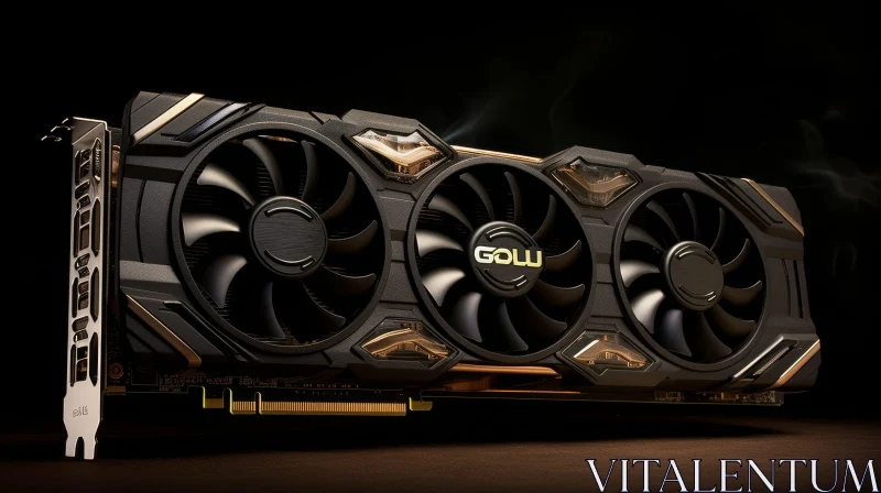 AI ART Premium Graphics Card in Black and Gold | Gaming Hardware