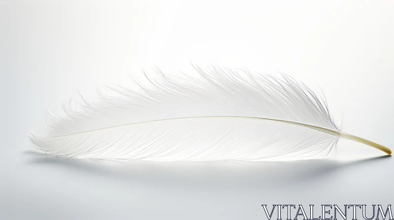 White Feather Symbolism in Art AI Image