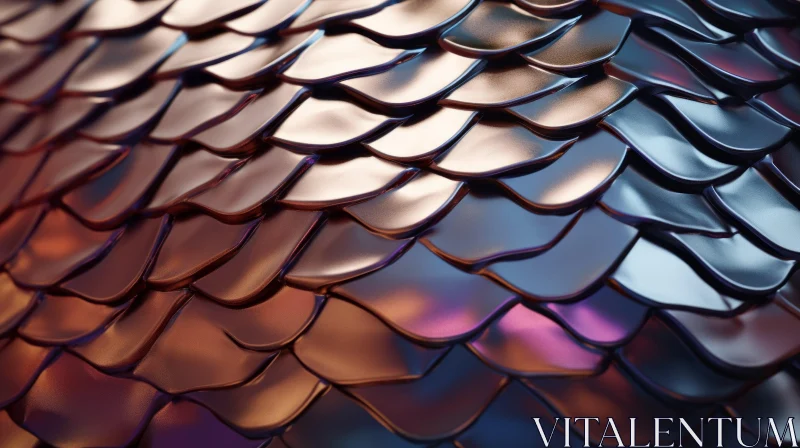 Seamless Metallic Dragon Scales Texture with Bronze Tint AI Image