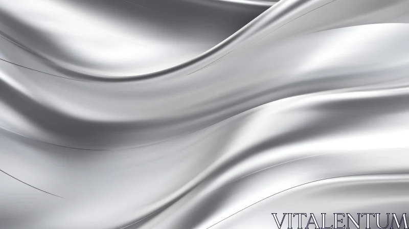 AI ART Silver Silk Cloth - 3D Rendering for Elegance and Depth