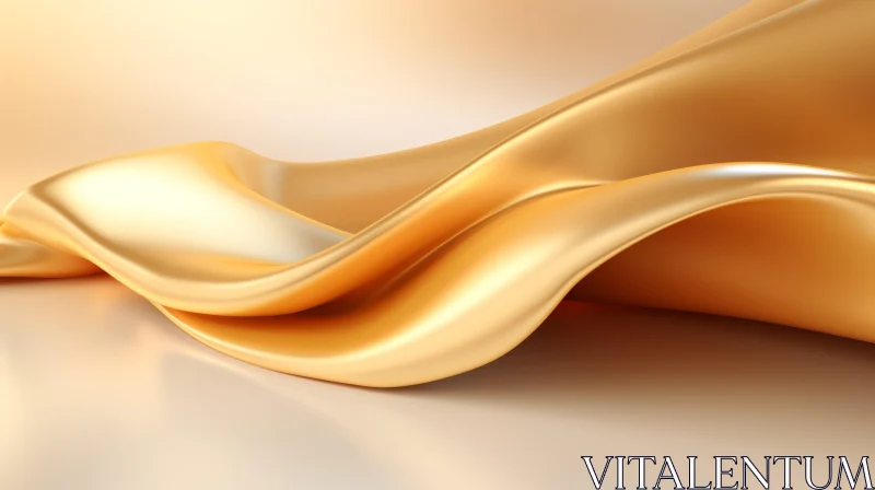 Luxurious Golden Silk Cloth Texture AI Image