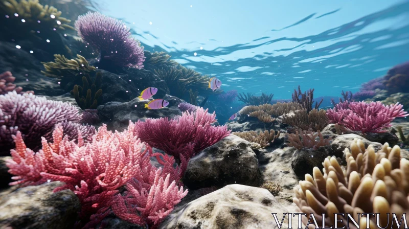 AI ART Serene Coral Reef Underwater Scene