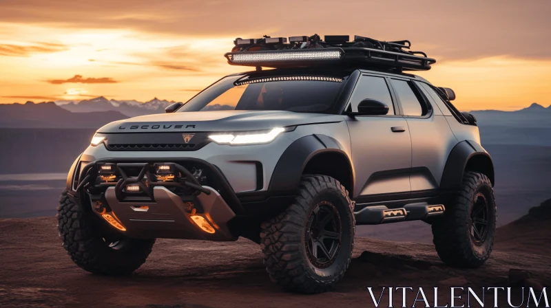 Land Rover XE Concept at Dusk in the Desert | Bold Texture AI Image