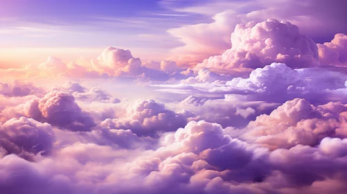 Azure Cloudscape with Pink, Blue, and Purple Colors