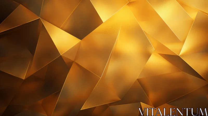 Golden Geometric Abstract Background | 3D Rendering AI Image