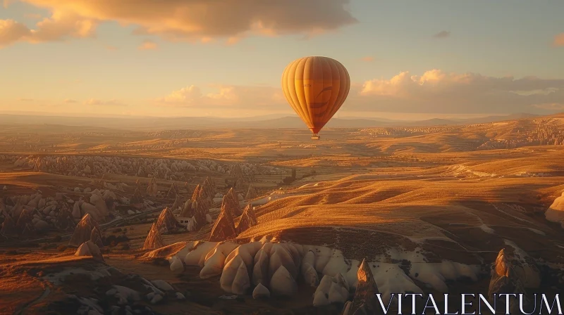 Hot Air Balloon over Cappadocia, Turkey AI Image
