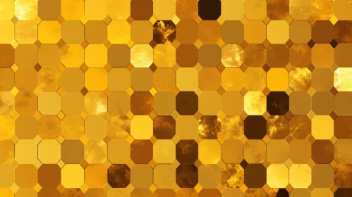 Luxurious Golden Octagon Pattern for Websites and 3D Models