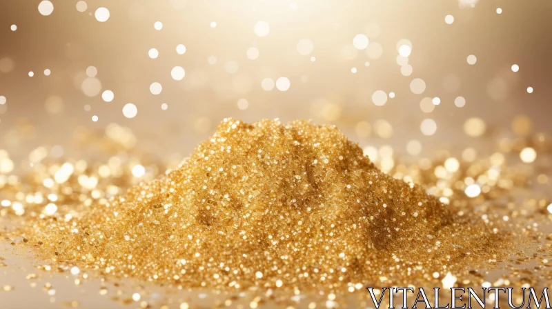 Luxurious Gold Glitter Background AI Image