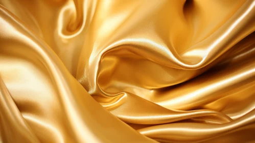 Golden Silk Fabric Texture - Smooth and Wrinkled