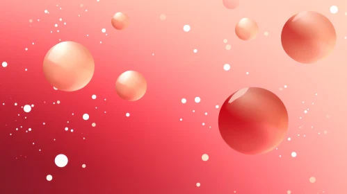 Pink Gradient Background with Circles and Glossy Texture