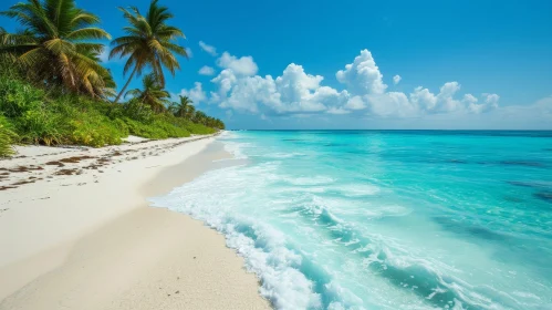 Tranquil Beach Scene in the Caribbean