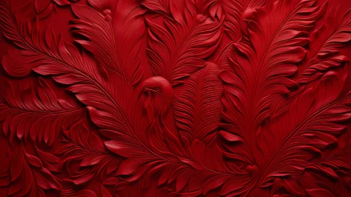 Luxurious Red Feather Pattern Background