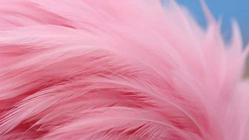 Soft Pink Flamingo Feathers Texture Close-Up