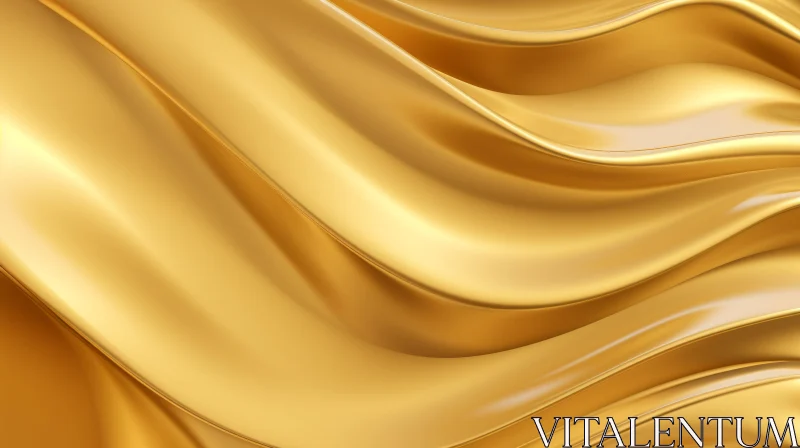 Golden Silk Fabric - Luxurious 3D Texture for Websites and Presentations AI Image