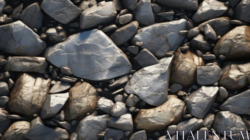 Detailed Rocky Surface Close-Up AI Image