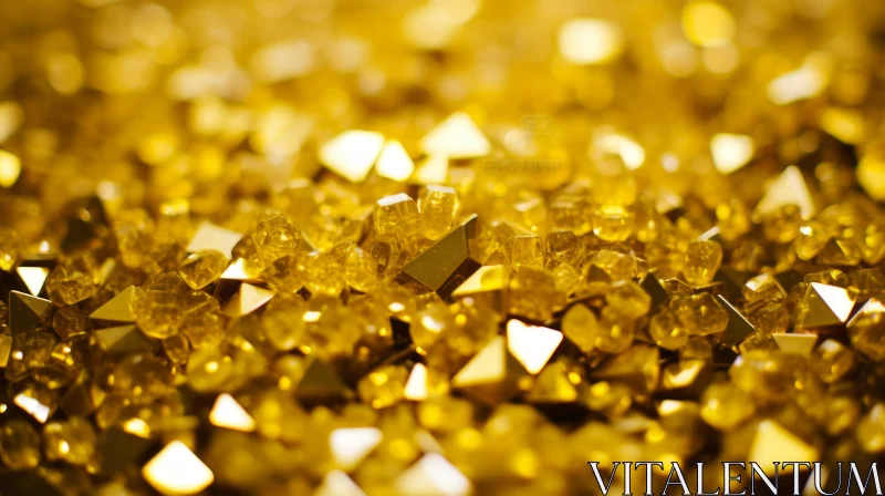 Luxurious Gold Nugget Pile - Close-Up View AI Image