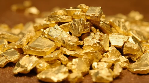 Shiny Gold Nuggets Close-Up
