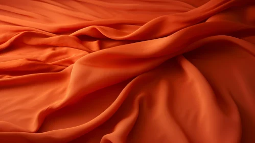 Luxurious Orange Silk Fabric Texture