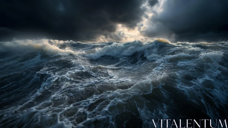 Dramatic Seascape: Capturing the Power of Nature AI Image