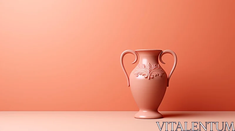 AI ART Elegant Pink Vase on Pink Background