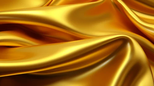 Luxurious Gold Silk Fabric Close-up View