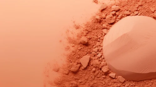 Orange Powder Makeup Close-Up with Stone
