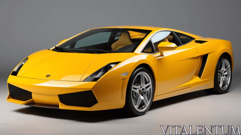 Yellow Sports Car: Luxurious and Bold | Buy Now AI Image