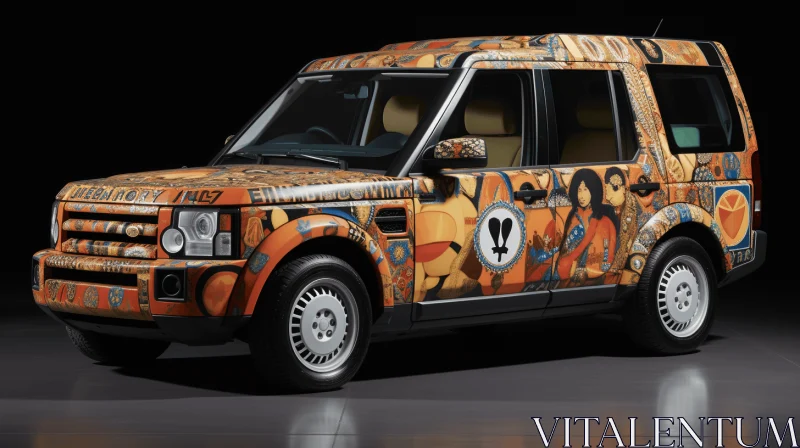 Captivating Art Deco-Inspired Land Rover Verado Artwork AI Image