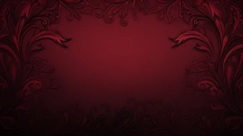 Dark Red Floral Pattern Background