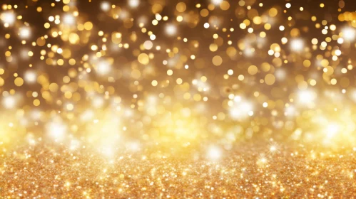 Luxurious Gold Glitter Background with Shiny Light