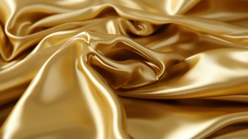 Luxurious Golden Silk Fabric - Elegant Texture