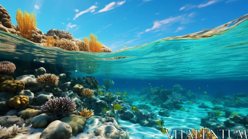 Exploring the Rich Marine Life of the Caribbean Sea AI Image