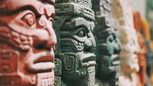 Intriguing Mayan Stone Masks