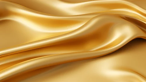 Luxurious Gold Silk Fabric Texture Close-Up