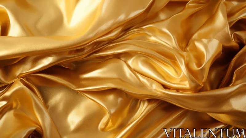 Luxurious Gold Silk Fabric Texture for Websites & Print Ads AI Image