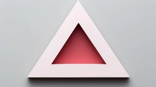 Pink Triangle Geometric Abstraction