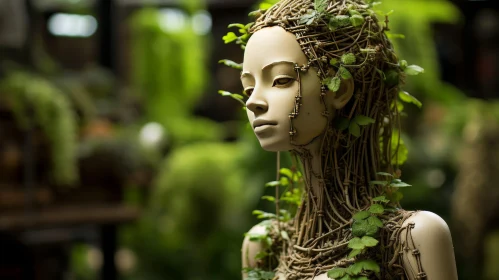 Enigmatic Mannequin in Nature's Embrace