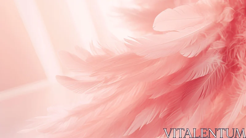AI ART Pink Feathers - Serene and Delicate Image