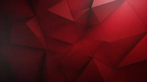 Red Polygonal Abstract 3D Rendering Background