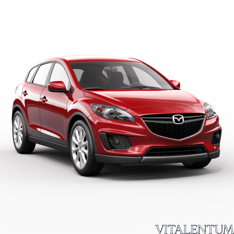 2014 Mazda CX-9 GS Red - Detailed Rendering in Cinema4D AI Image