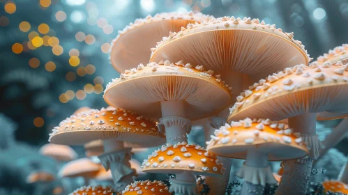 Enchanting Orange Mushroom Cluster