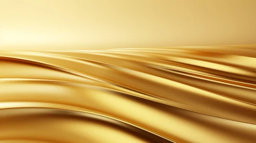 Golden Liquid Flowing 3D Rendering - Calming and Reflective