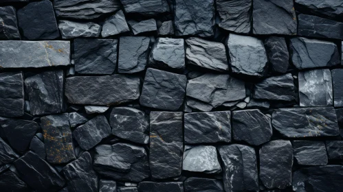 Dark Gray Stone Wall - Texture and Moss Details