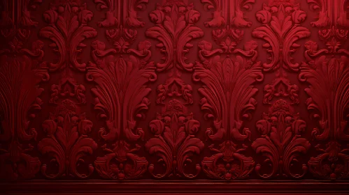 Elegant Red Textured Floral Pattern Background