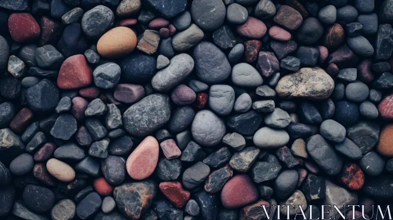 Multicolored Pebbles Texture Close-up AI Image