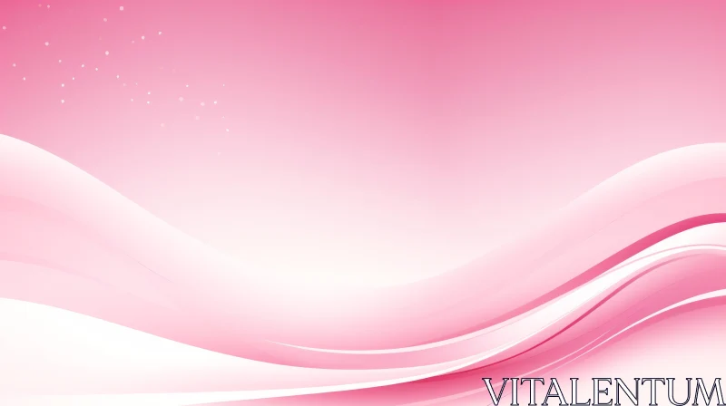 Pink Gradient Background with Wave Pattern AI Image